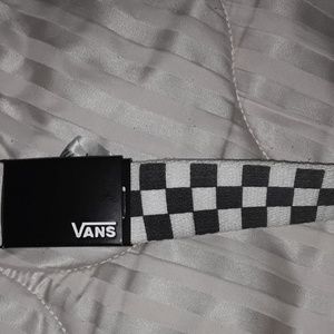 vans checkered belt